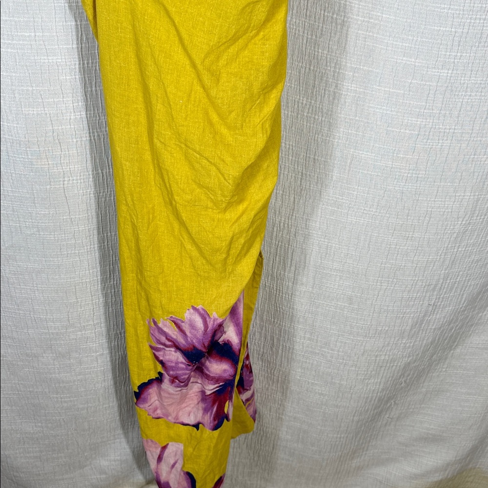 Anthropologie Asymmetrical‎ Linen Side Slit Maxi Dress medium NWT - Picture 6 of 11